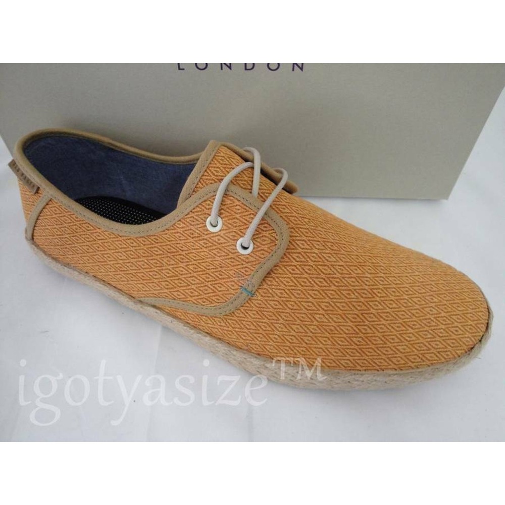 Ted Baker Drill 2 Gold Textile Fashion Shoes Sz 8 NIB